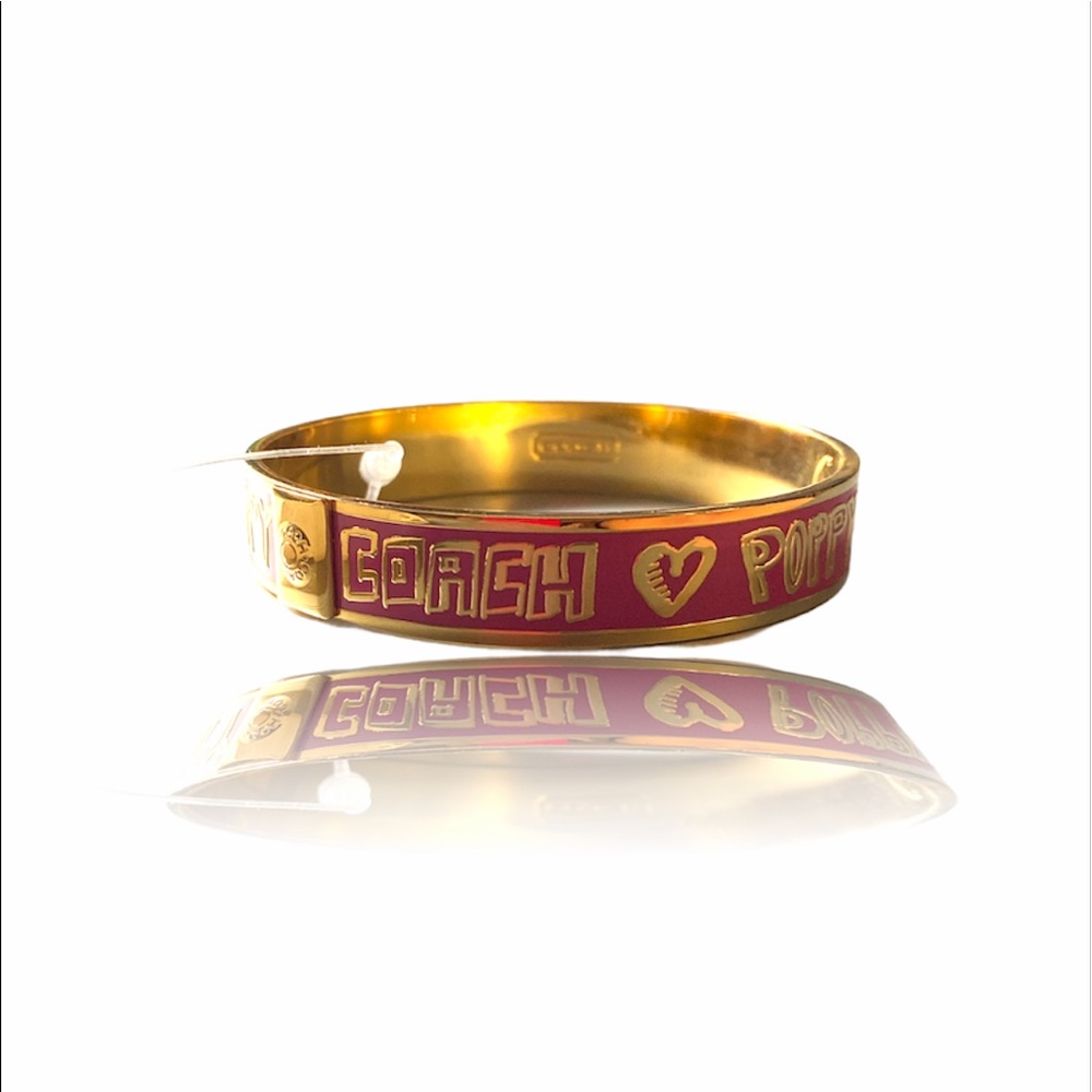 NWT COACH Gold/Pink 1/2” Poppy Bracelet - Picture 3 of 4